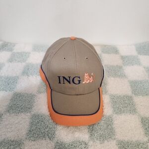 ING Lion Hat Tan/Orange with Velcro Adjustment Strap